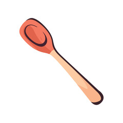 Kitchen utensil wood spoon isolated