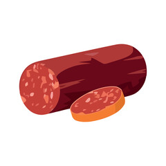 Gourmet pork salami, smoked and sliced thin