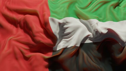 Abstract UAE Flag 3D Render (3D Artwork)