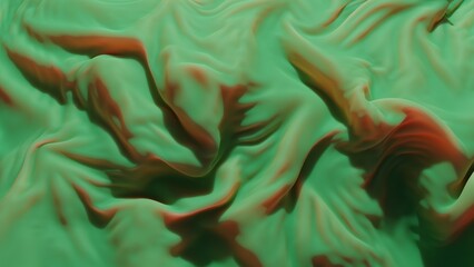 Fototapeta na wymiar Abstract Green Flag 3D Render (3D Artwork)