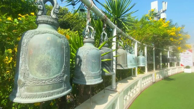 Wat Saket, Buddhist Temple of the Golden Mountain in Bangkok, Thailand