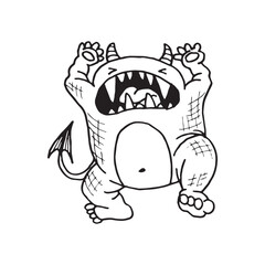 Handdrawn magic creature, Magic animal drawing