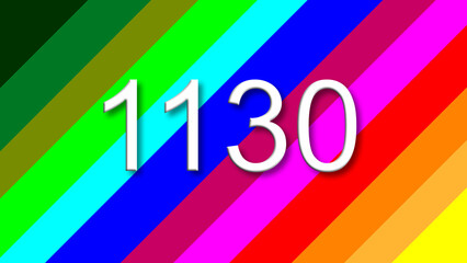 1130 colorful rainbow background year number