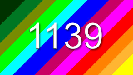 1139 colorful rainbow background year number