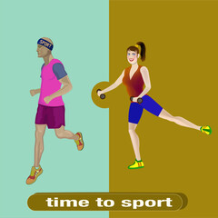 Fitness, Sport, Active, Running, Icon, vector graphic