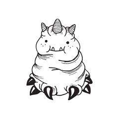 Handdrawn magic creature, Magic animal drawing