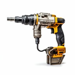 Industrial Jack Hammer for Demolition Isolated on White. Generative ai