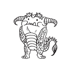 Handdrawn magic creature, Magic animal drawing