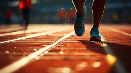 Fototapeta premium Athlete running in a competition.