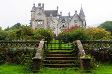 A Scottish castle in the park