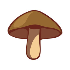 Autumn forest illustration edible mushroom, icon