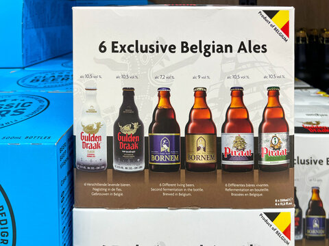 Pack of 6 Exclusive Belgian Ales Beer Bottles