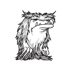 Handdrawn magic creature, Magic animal drawing