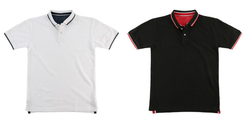 Images of a boy's polo shirt on a white background