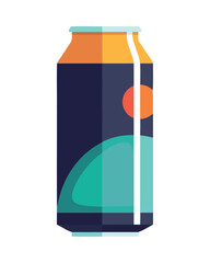 Fototapeta premium Refreshing soda bottle icon on blue wallpaper