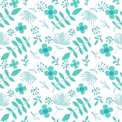 Floral summer seamless flower pattern for fabrics and linens and wrapping paper and kids clothes print and fashion