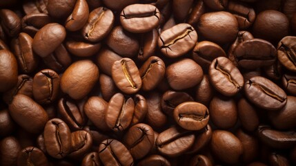 Naklejka premium close up coffee beans background
