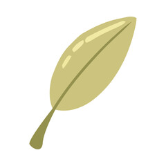 Obraz premium Organic leaf symbol in yellow isolated background