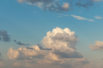 A dramatic sky and clouds on a beautiful clear day.
