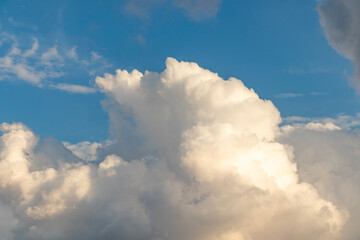 A dramatic sky and clouds on a beautiful clear day.