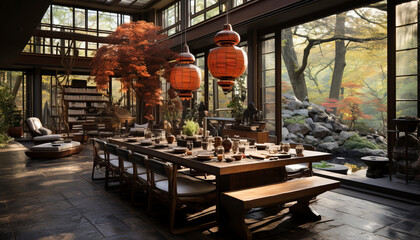 dining area of ​​an Asian-style house