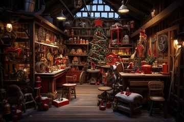 A peek inside Santa's workshop, where toys come to life with a touch of holiday magic