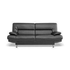 black leather Interior Sofa Bed 