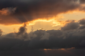 Fototapeta na wymiar sunset in the clouds