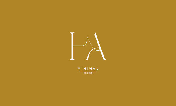 Alphabet Icon Logo Letter HA