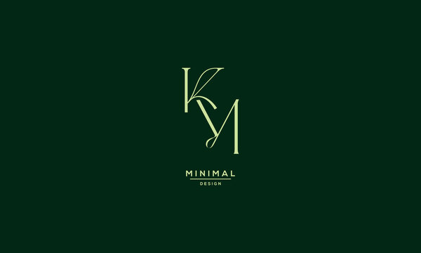 Alphabet Icon Logo Letter KM