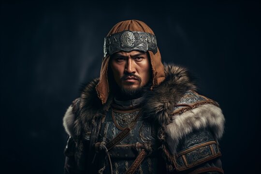 traditional medieval Kazakh warrior