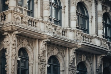 Building's Charm in Horizontal Detail