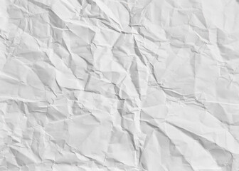  White crumpled paper texture background