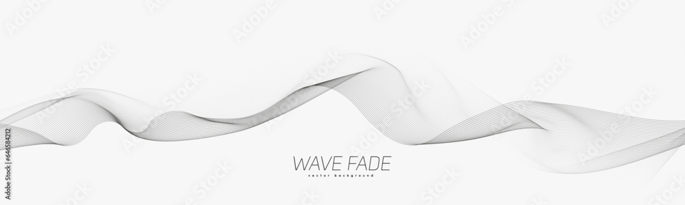 Aufkleber abstract background with faded line waves. warped waveform.