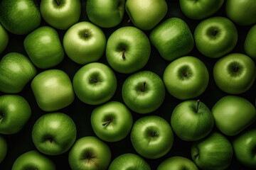 Green apples at local farmer market
