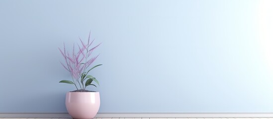 Pastel periwinkle, classic blue interior wall, mock-up, illustration.