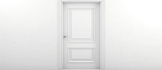 White door in on a white backdrop.