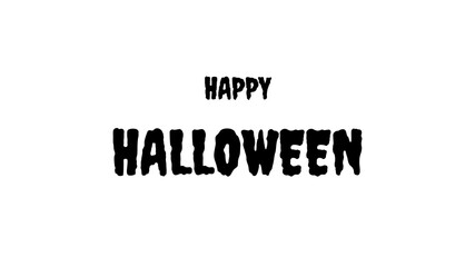 Happy Halloween minimalist poster without background. Happy Halloween with transparent background. Halloween posters.