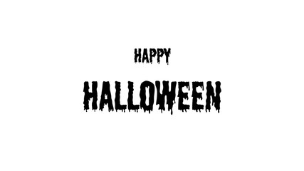 Happy Halloween minimalist poster without background. Happy Halloween with transparent background. Halloween posters.