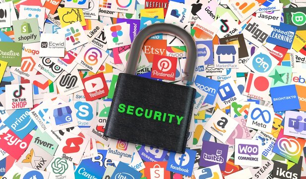 security, social media images background design