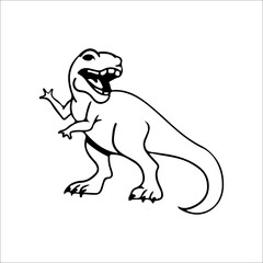 vector illustration trex outline concept © ahmad yusup