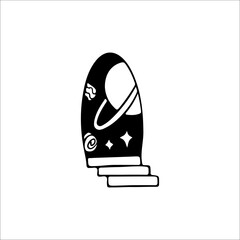 concept planet window illustration vector