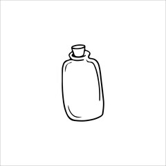 vector illustration doodle bottle outline