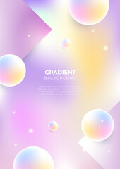Vector gradient abstract colorful poster template design