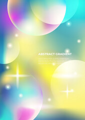 Vector gradient abstract colorful poster template design