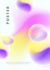 Colorful colourful modern abstract gradient poster