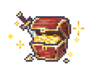 Obraz premium ドット絵 財宝