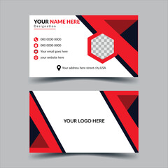 Modern and simple business card design Double-sided creative business card template
 