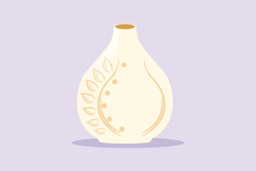 Modern ceramic kitchen utensils concept. Colored flat vector illustration isolated. 