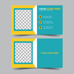 corporate modern and simple Business card design template, Clean professional business card template, visiting card, Minimal A4 size for marketing